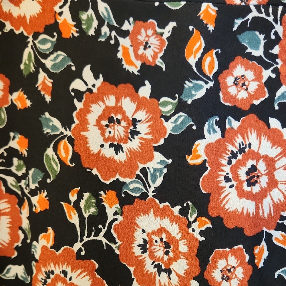 Black Rainn Black and Orange Floral Blouse- Lowest Price - Picture 8 of 10